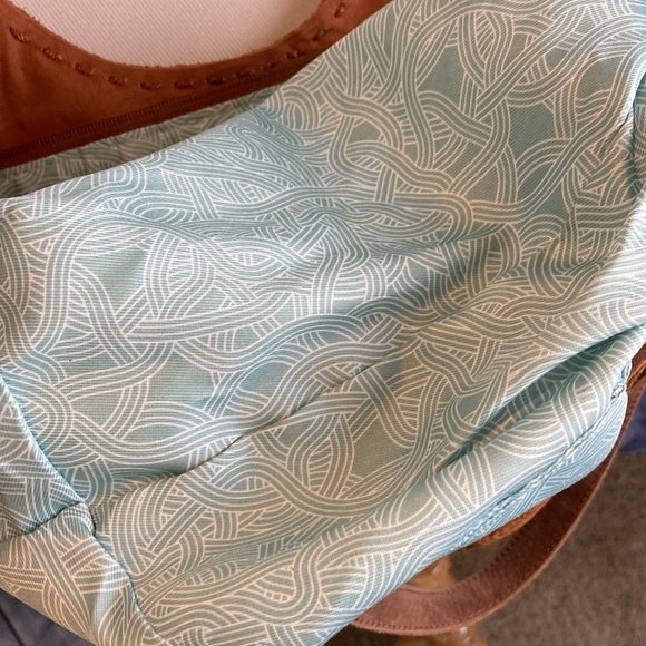 The Sak Indio Genuine Leather Satchel Purse Bag Floral Embossing Western Boho - Picture 15 of 16